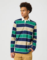 WRANGLER MĘSKA KOSZULKA LS RUGBY POLO NAVY STRIPE 112357371 W7B6014008